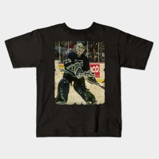 Jason Muzzatti, 1997 in Hartford Whalers (1 Shutouts) Kids T-Shirt